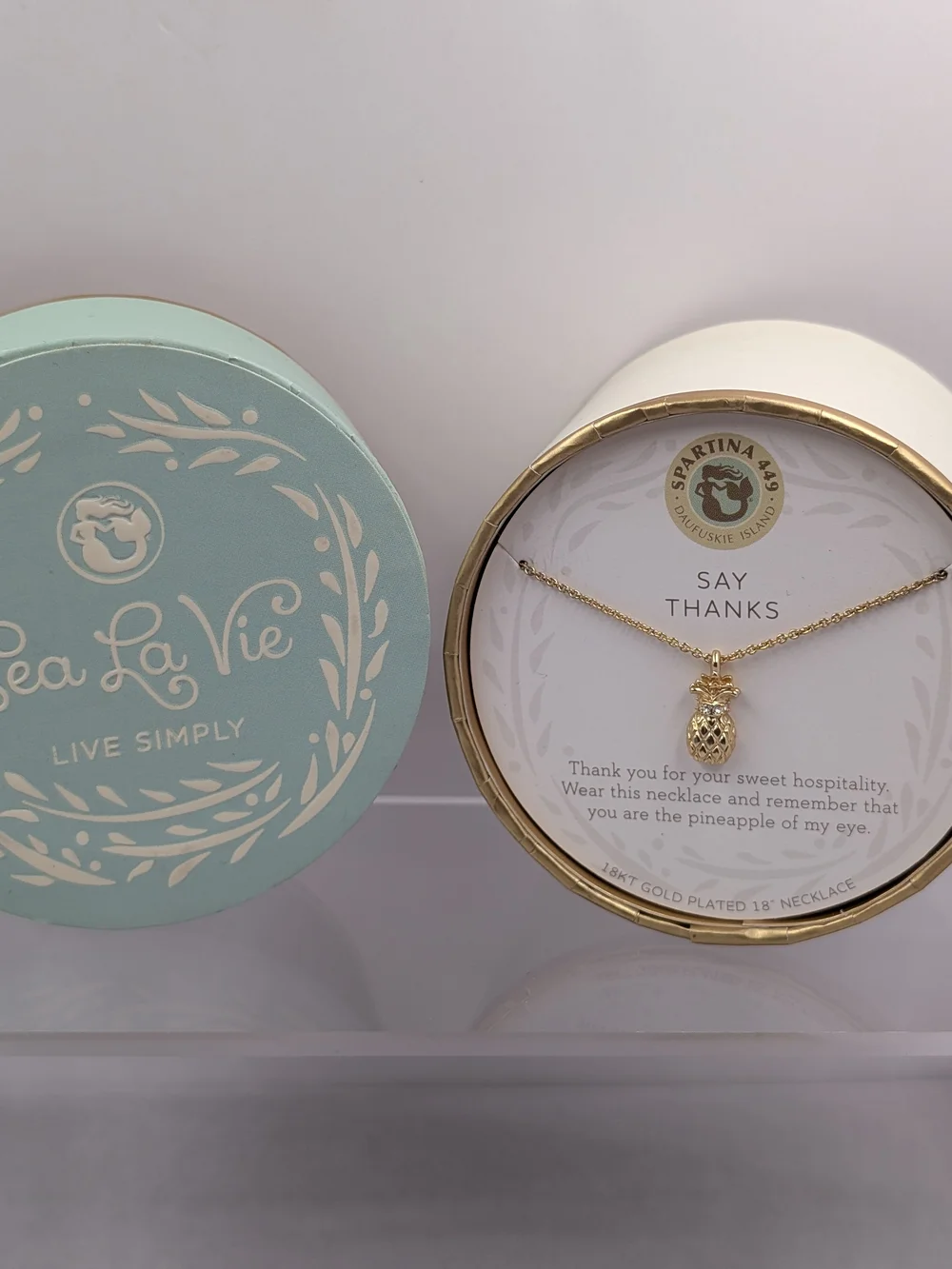 Spartina 449 Say Thanks Pineapple Necklace Hostess Gift NWT | 0244